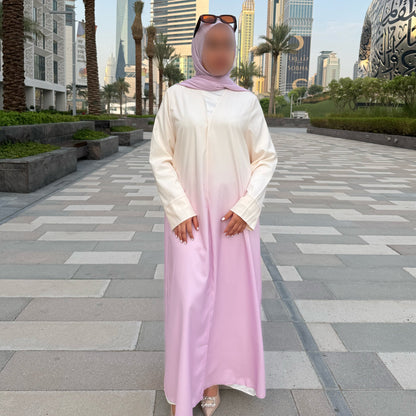 Flow Gradient Abaya - Pink