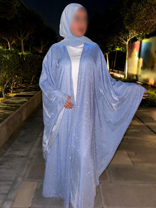 Sparkle Glitter Abaya - Blue