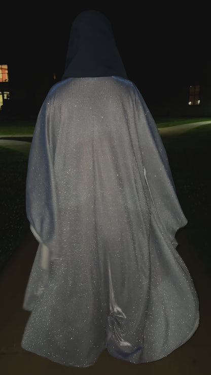 Sparkle Glitter Abaya - Blue